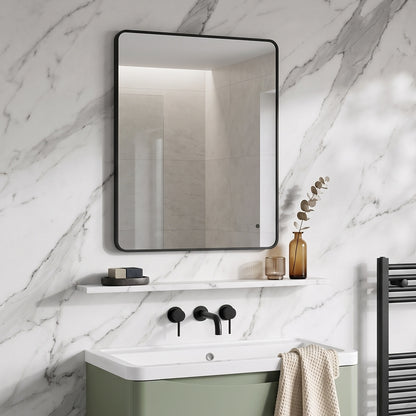Fairford Montari 600 Matt Black 600 x 800mm Mirror