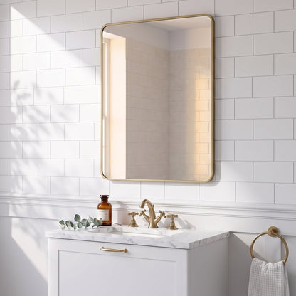Fairford Montari 600 Brushed Brass 600 x 800mm Mirror