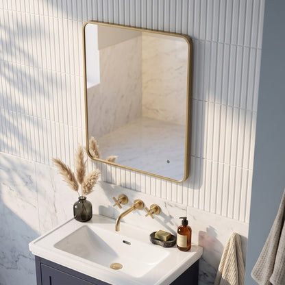 Fairford Montari 500 Brushed Brass 500 x 700mm Mirror