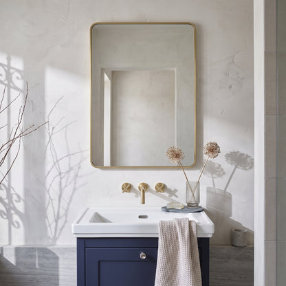 Fairford Montari 500 Brushed Brass 500 x 700mm Mirror