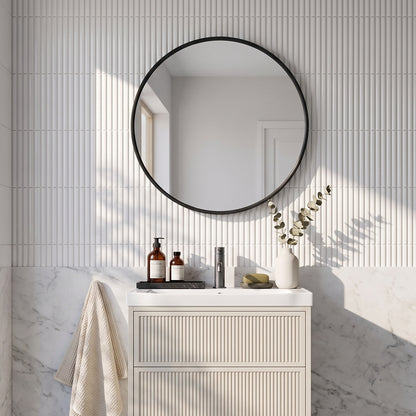 Fairford Macie Led Mirror - 600mm Wide - Matt Black