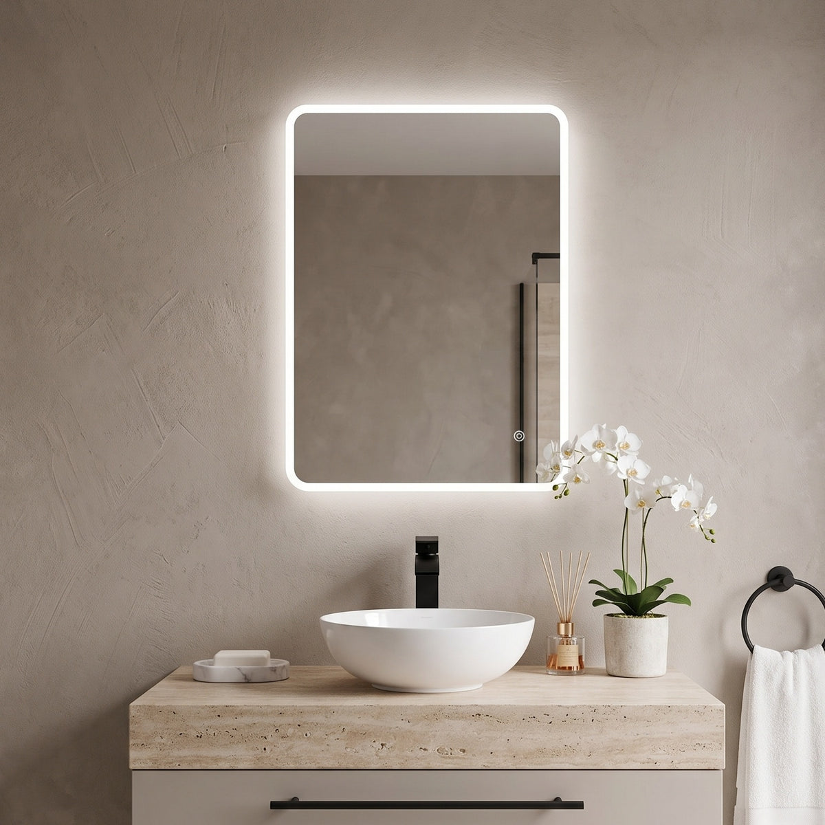 Fairford Lumi 500 x 700mm LED Touch Sensor Mirror