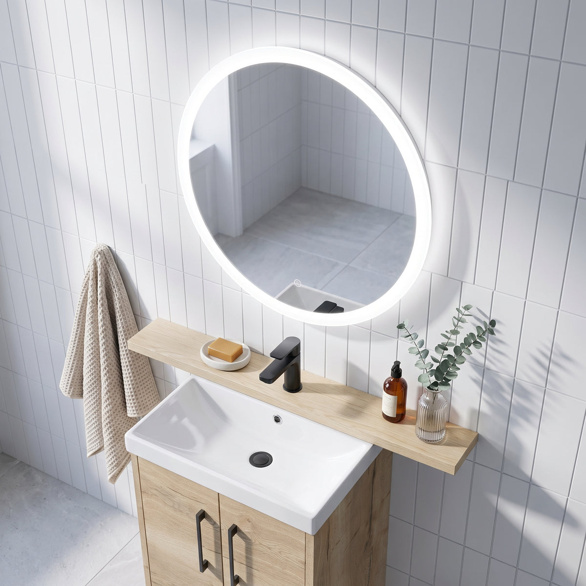 Fairford Lunar Led Mirror - 600mm Wide