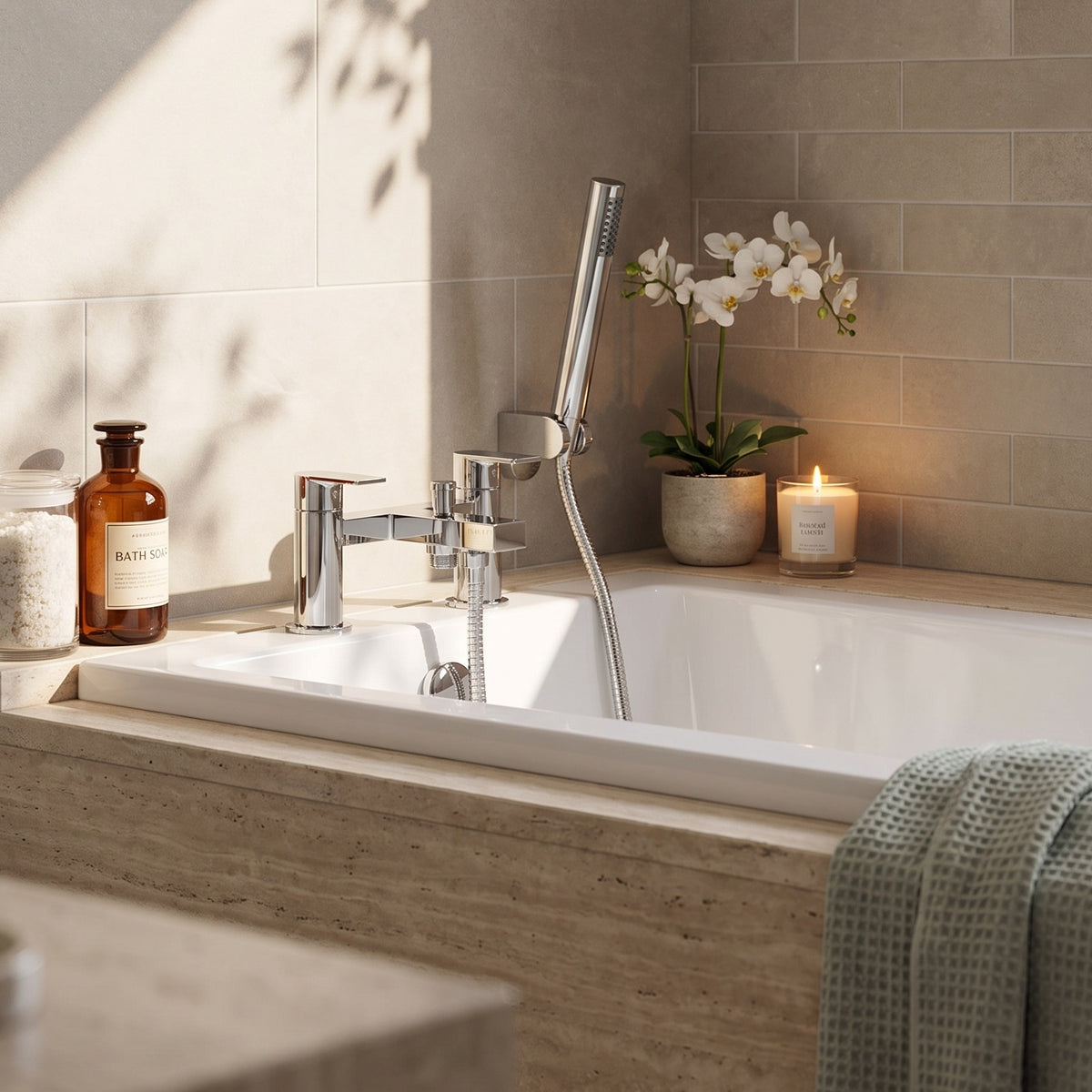 Fairford Loft Chrome Bath Shower Mixer