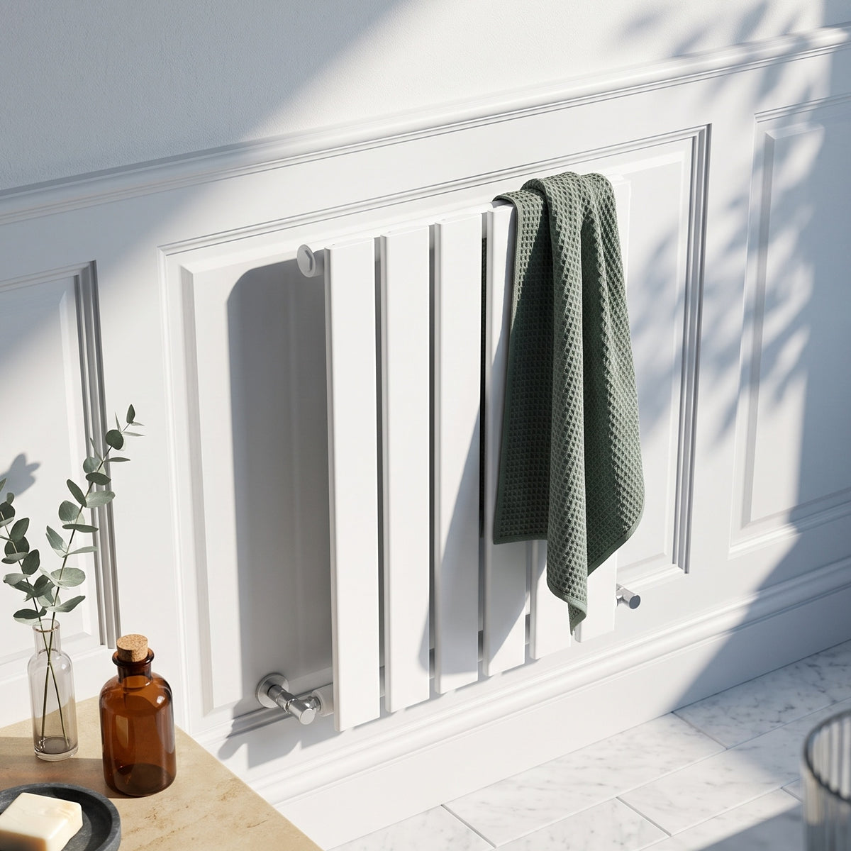 Fairford Bravo White Designer Radiator 600mm X 410mm