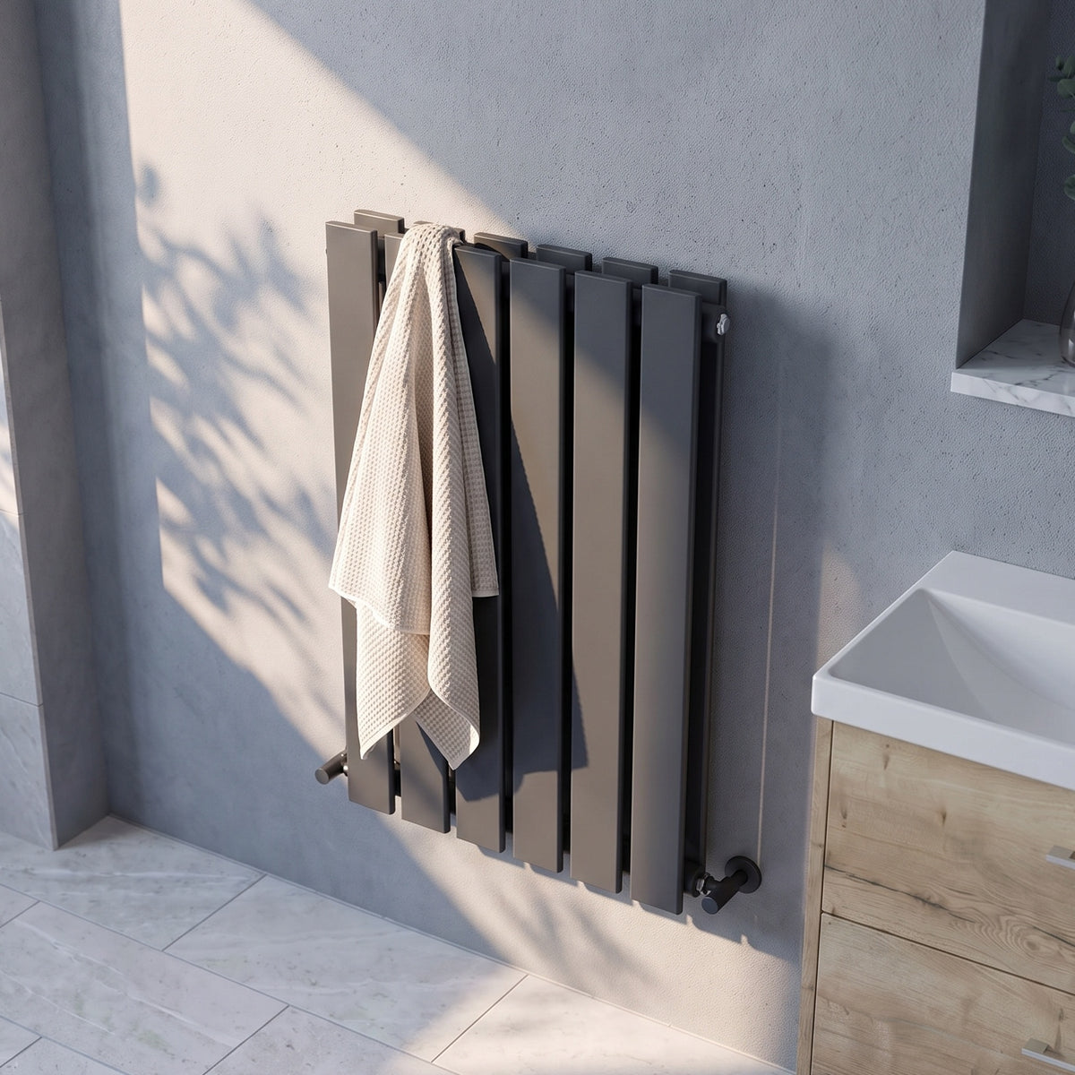 Fairford Bravo Anthracite Double Designer Radiator 600mm X 410mm