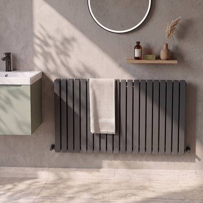 Fairford Bravo Anthracite Double Designer Radiator 600mm X 1430mm