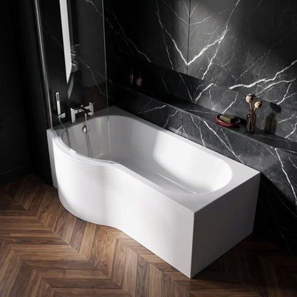 Fairford 1700 x 850mm Left Hand P Shaped Shower Bath