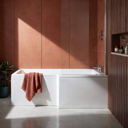 Fairford 1500 x 850mm L Shaped Left Hand Shower Bath