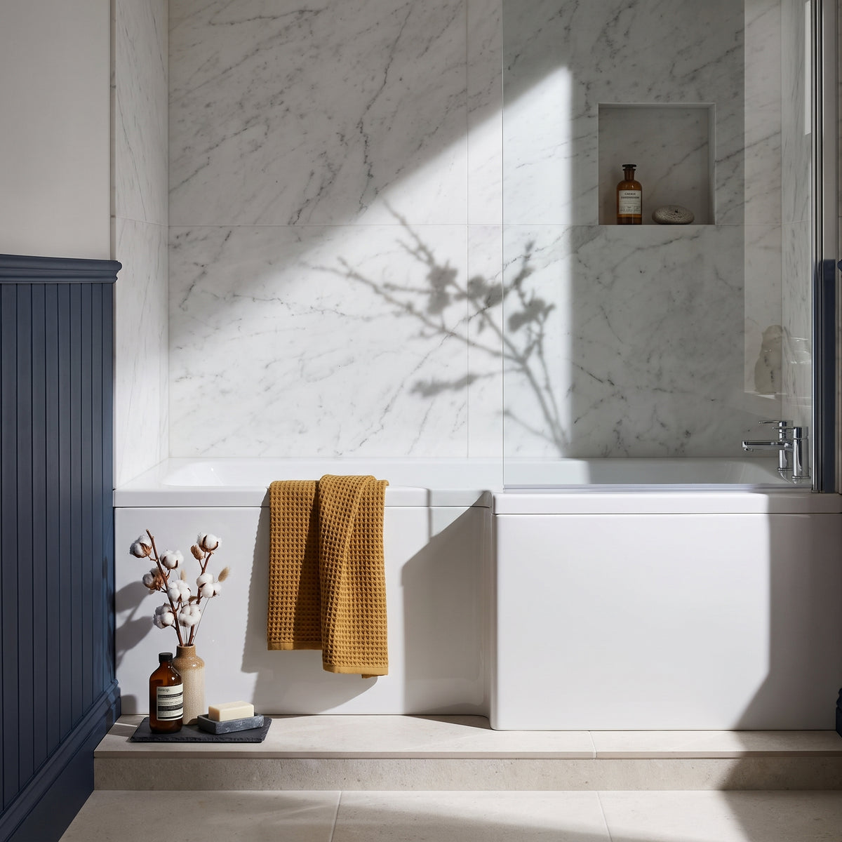 Fairford 1500 x 850mm L Shaped Right Hand Shower Bath