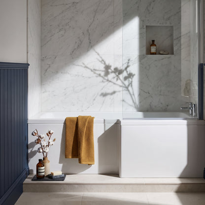Fairford 1500 x 850mm L Shaped Right Hand Shower Bath