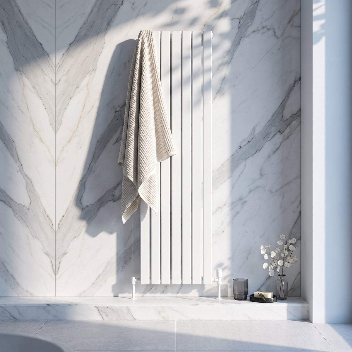 Fairford Bravo White Designer Radiator 1600mm X 408mm