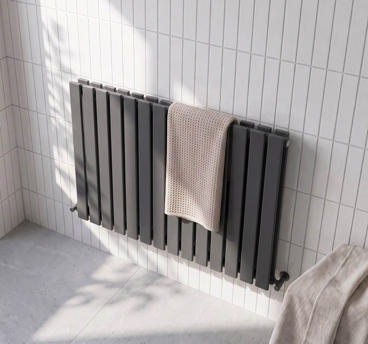 Fairford Bravo Anthracite Double Designer Radiator 600mm X 886mm