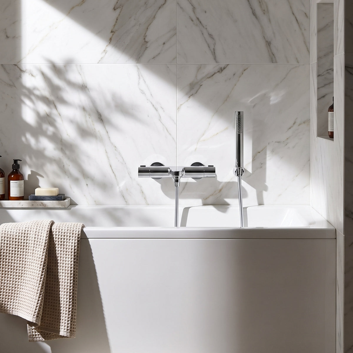 Fairford Aarton Wall Mounted Thermostic Bath Shower Mixer
