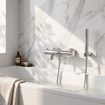 Fairford Element 7 Chrome Wall Mounted Bath Shower Mixer