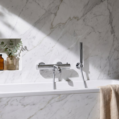 Fairford Element 7 Chrome Wall Mounted Bath Shower Mixer
