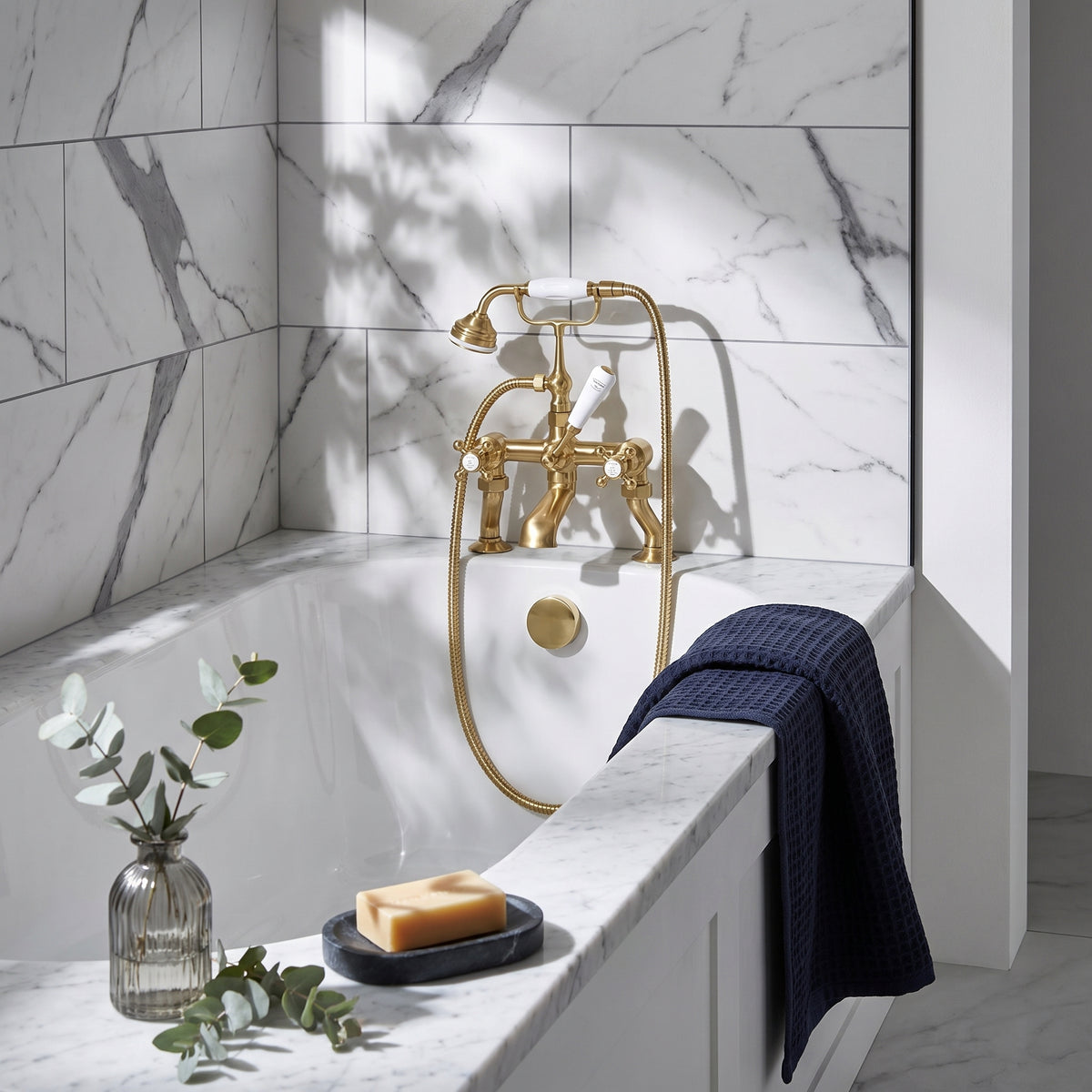 Fairford Winchester Brushed Brass Bath Shower Mixer