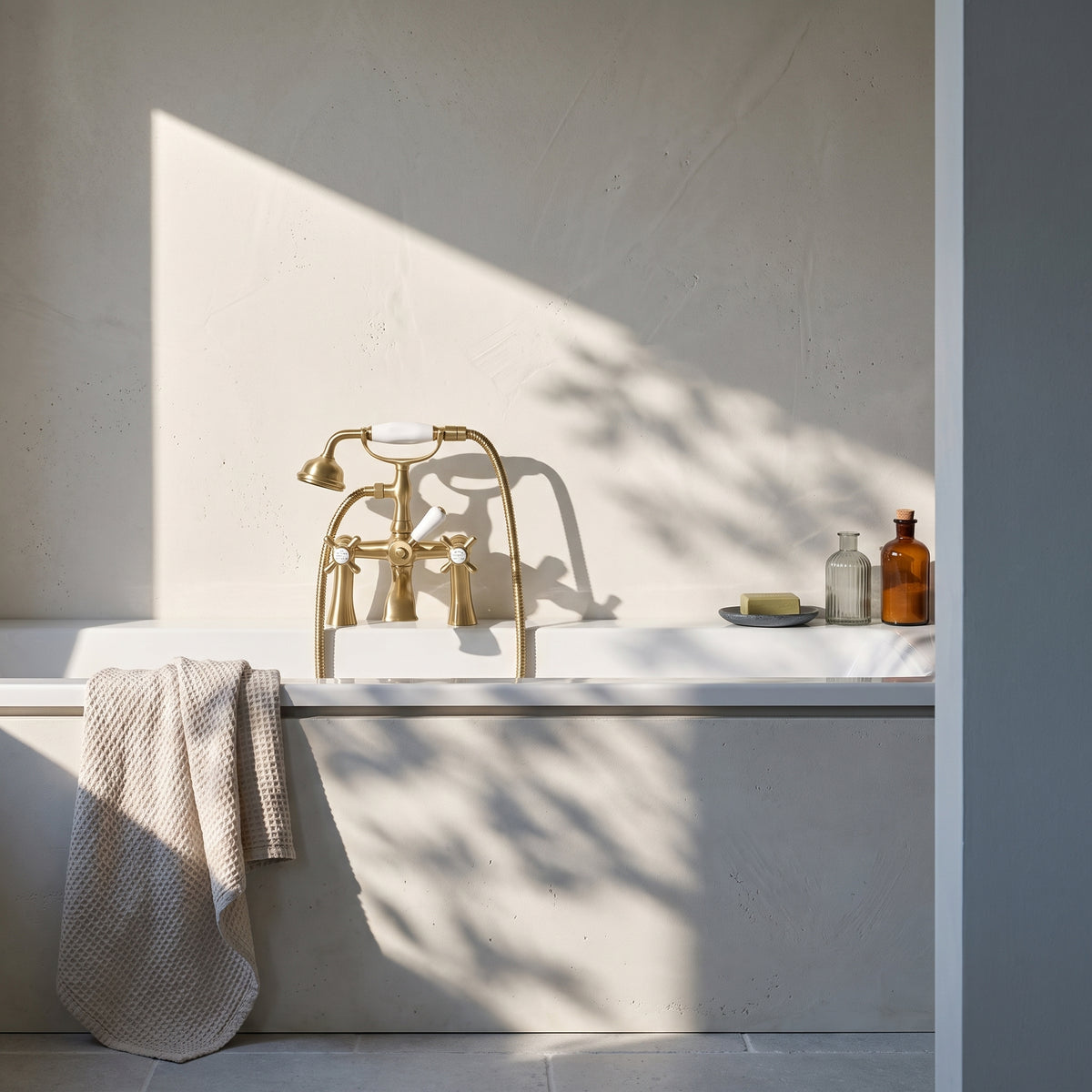 Fairford Kensington Brushed Brass Bath Shower Mixer