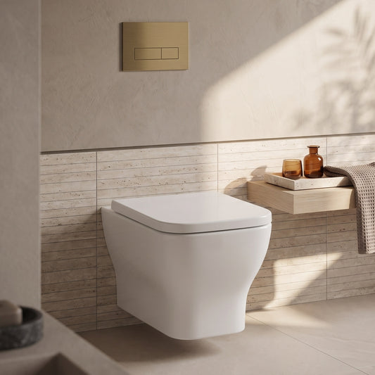 Dezine Cubo Stort Hung Toilet with Soft Close Seat