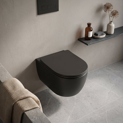 Nera Round Wall Hung Pan with Soft Close Seat