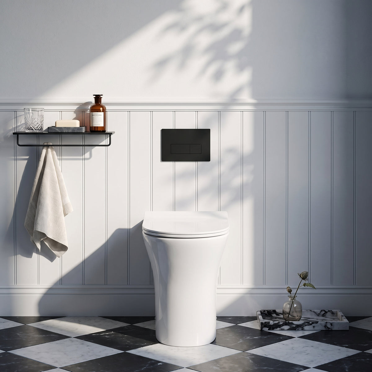 Fairford Tiene Rimless Back To Wall Toilet with Wrapover Soft Close Seat