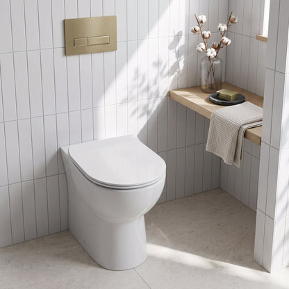 Fairford Palio Rimless Back To Wall Toilet with Wrapover Soft Close Seat