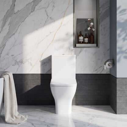 Fairford Grove Close Coupled Rimless Toilet with Wrapover Seat