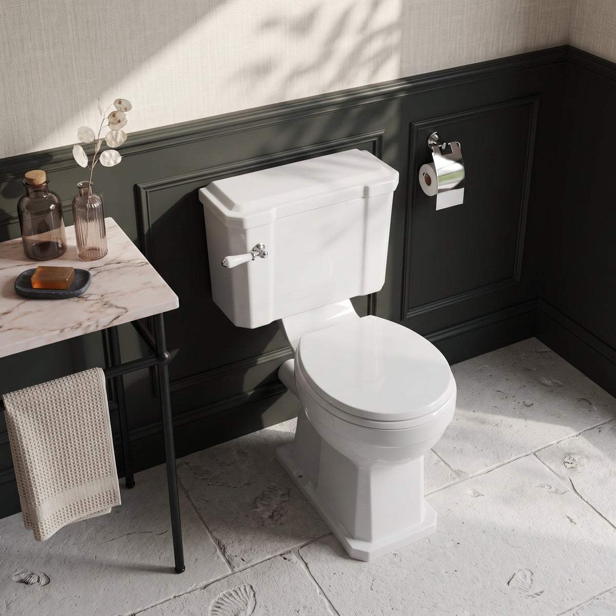 Fairford Hexam Close Coupled Toilet, excludes Seat