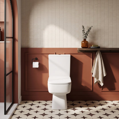 Fairford Mellow Close Coupled Toilet with Soft Close Seat