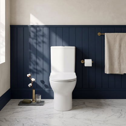 Fairford Sierra Closed Back Close Coupled Toilet with Soft Close Seat