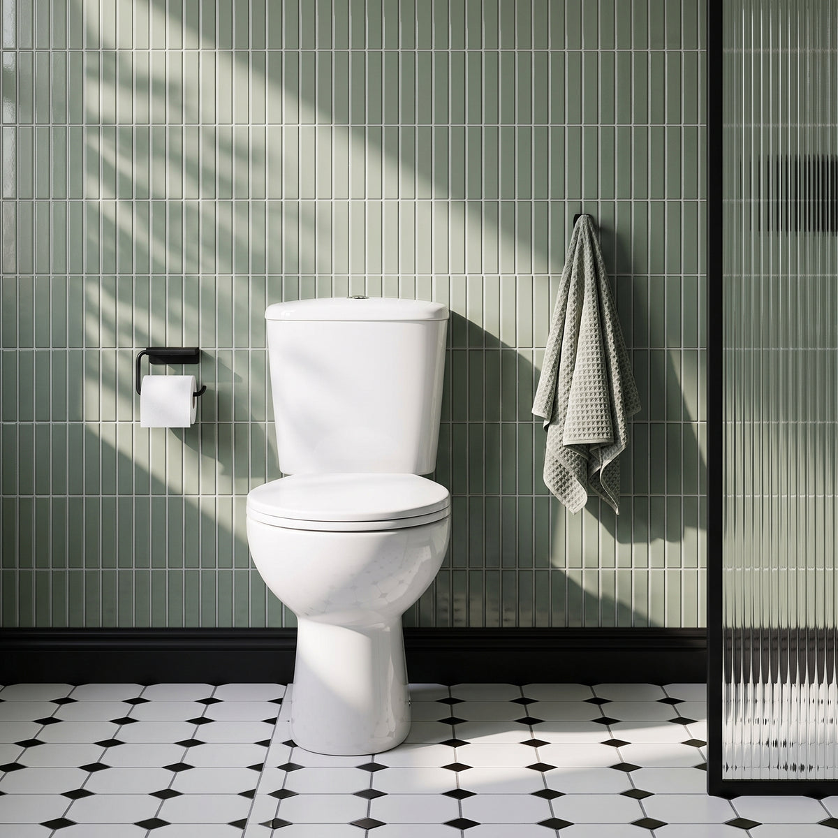 Fairford Tiber Close Coupled Toilet with Soft Close Seat