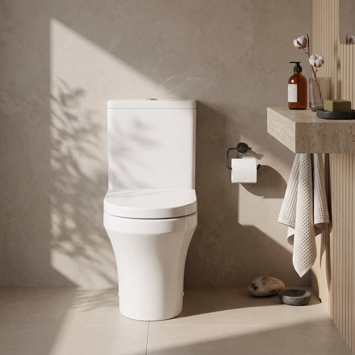 Fairford Turin Comfort Height Close Coupled Toilet with Soft Close Seat