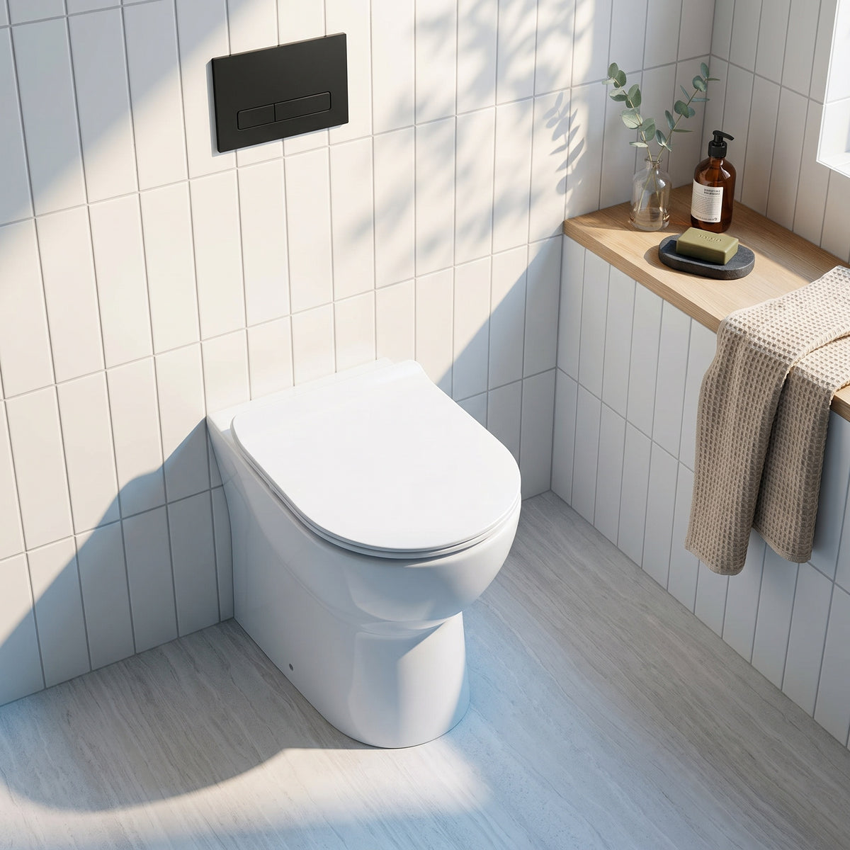 Fairford Palio Rimless Back To Wall Toilet with Slim Soft Close Seat