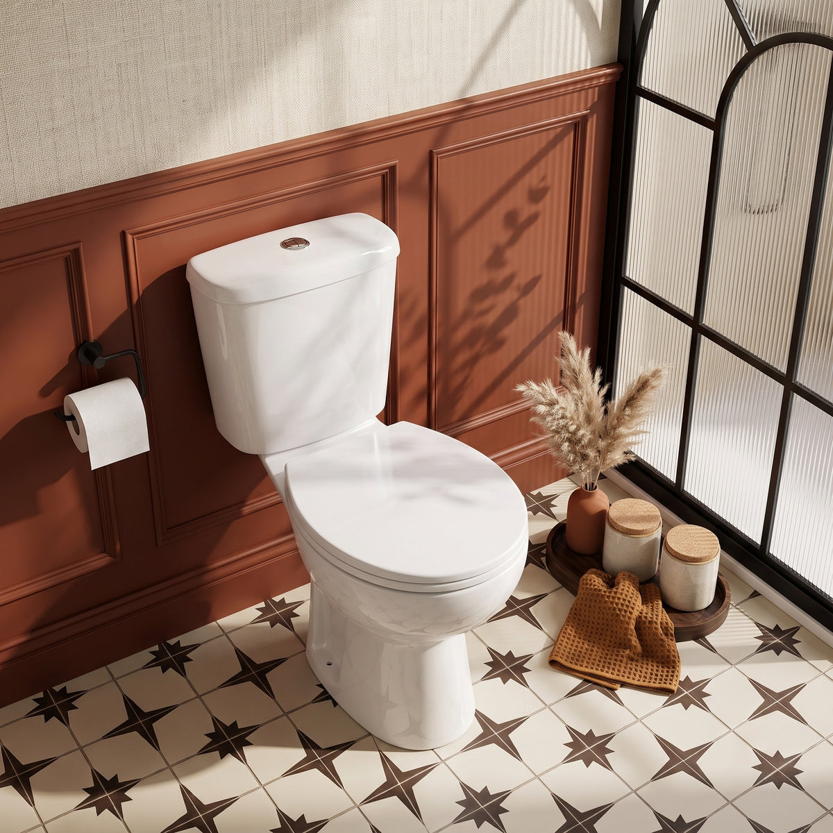 Fairford Tiber Close Coupled Toilet with Soft Close Seat