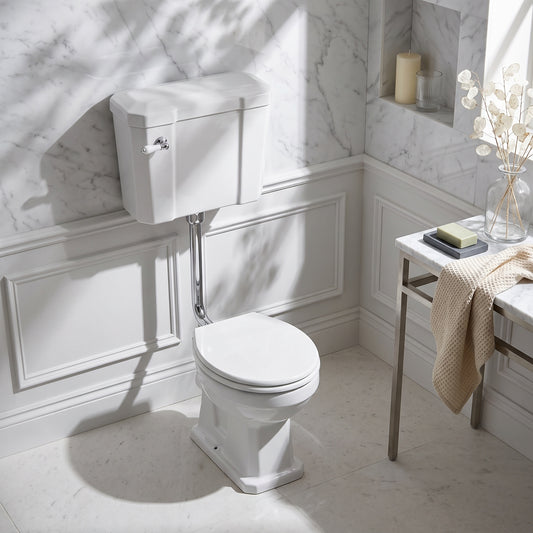 Fairford Hexam Low Level Raised Cistern Toilet, no Seat