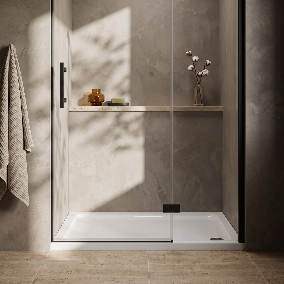 Fairford 1000 X 760mm Rectangular Shower Tray, Corner Waste