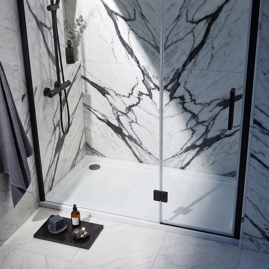 Fairford 1600 X 700mm Rectangular Shower Tray, Corner Waste