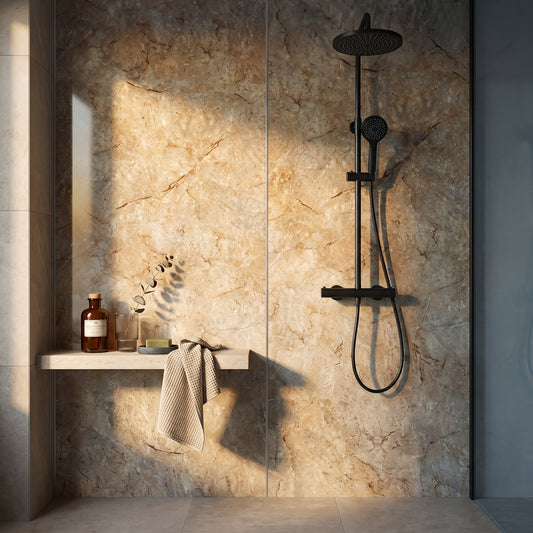 Hydraset Antique Marble Gloss 1200 x 2400 Setlock Wall Panel