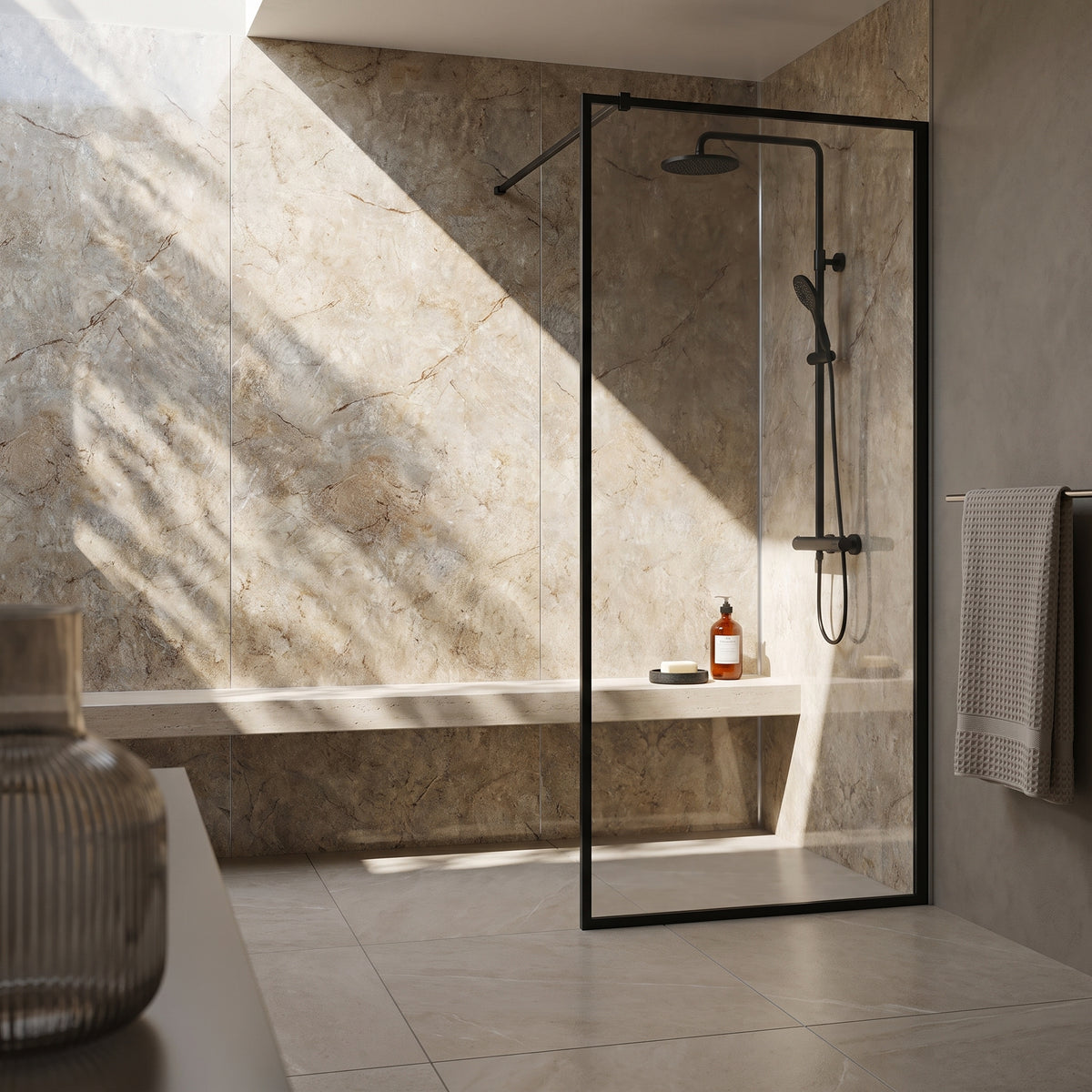 Hydraset Antique Marble Gloss 1200 x 2400 Square Edge Wall Panel