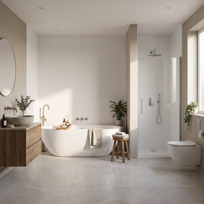 Hydraset Alpine White Matt 1200 x 2400 Setlock Wall Panel