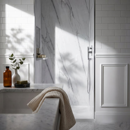Hydraset Carrara Marble Gloss 1200 x 2400 Setlock Wall Panel