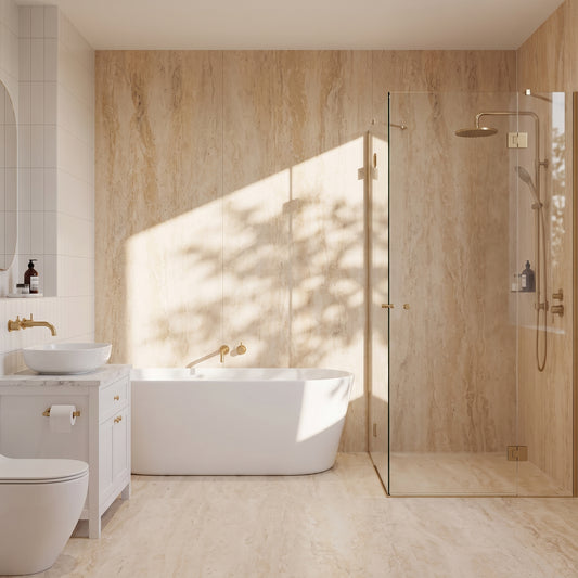 Hydraset Essentials Travertine 2 Pack PVC Wall Panels 1000x2400mm