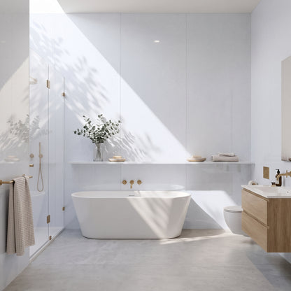 Hydraset Frost White Gloss 1200 x 2400 Setlock Wall Panel