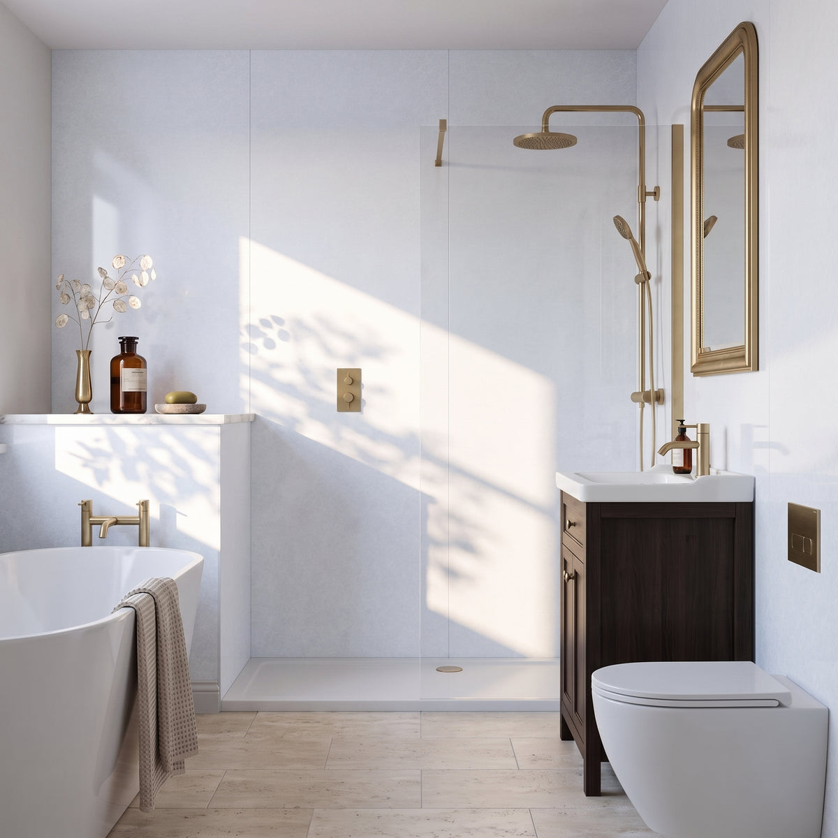 Hydraset Frost White Gloss 1200 x 2400 Square Edge Wall Panel