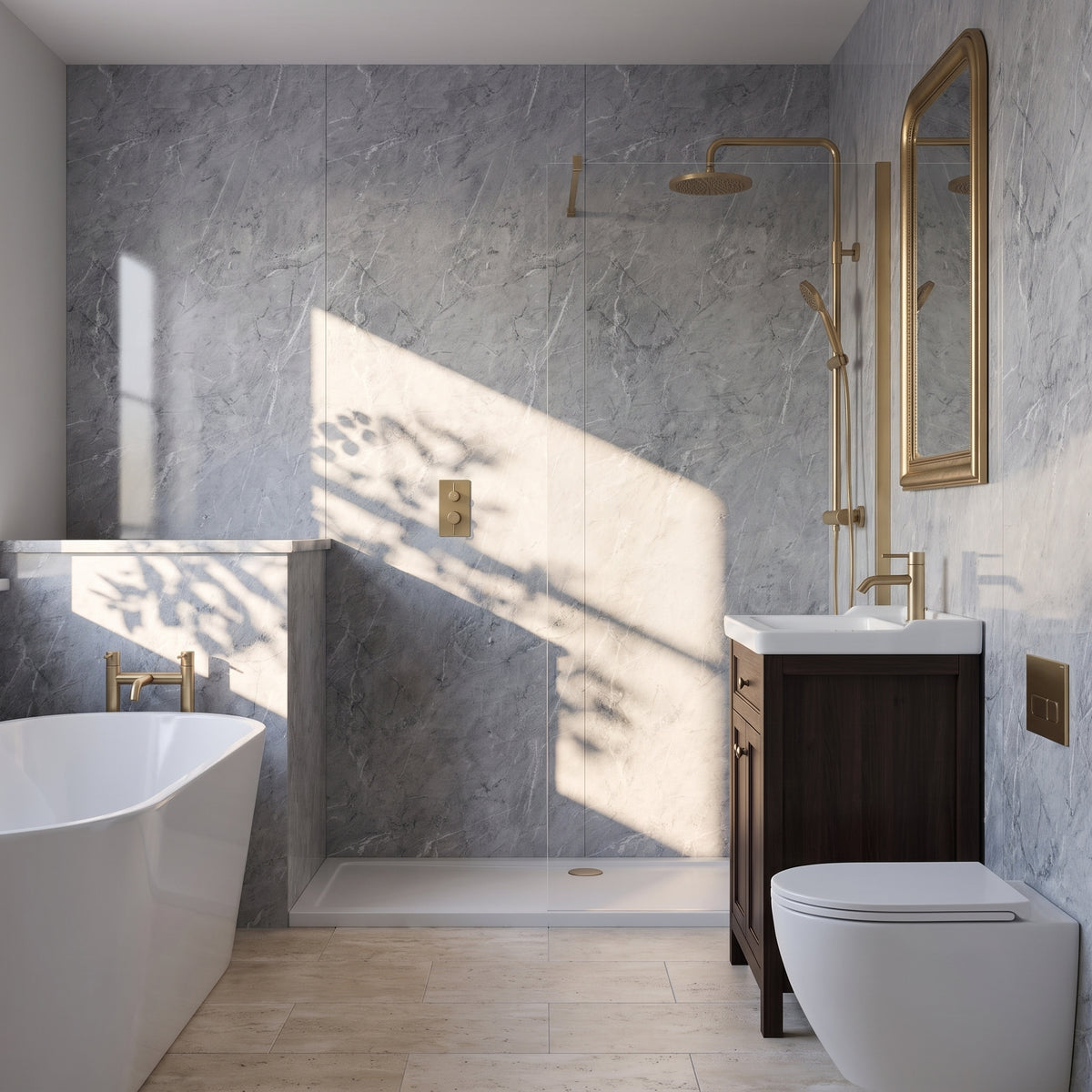 Hydraset Grey Bonito Square Edge 2400 x 1200