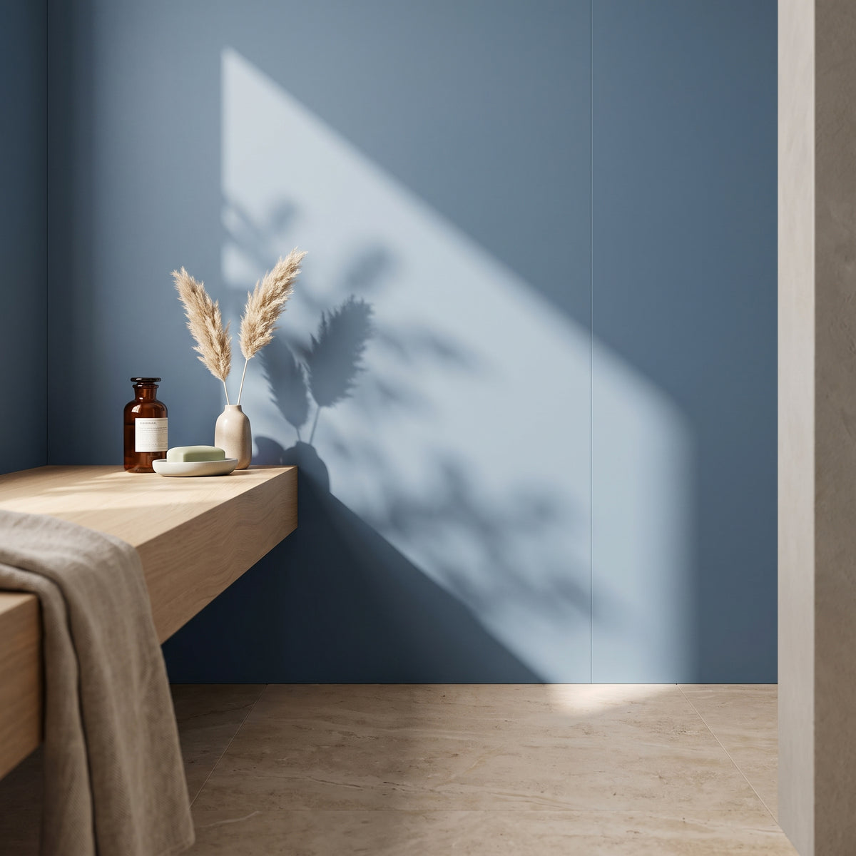 Hydraset Misty Blue Matt 1200 x 2400 Square Edge Wall Panel