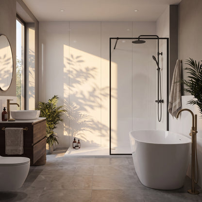 Hydraset Natural White Gloss 1200 x 2400 Square Edge Wall Panel