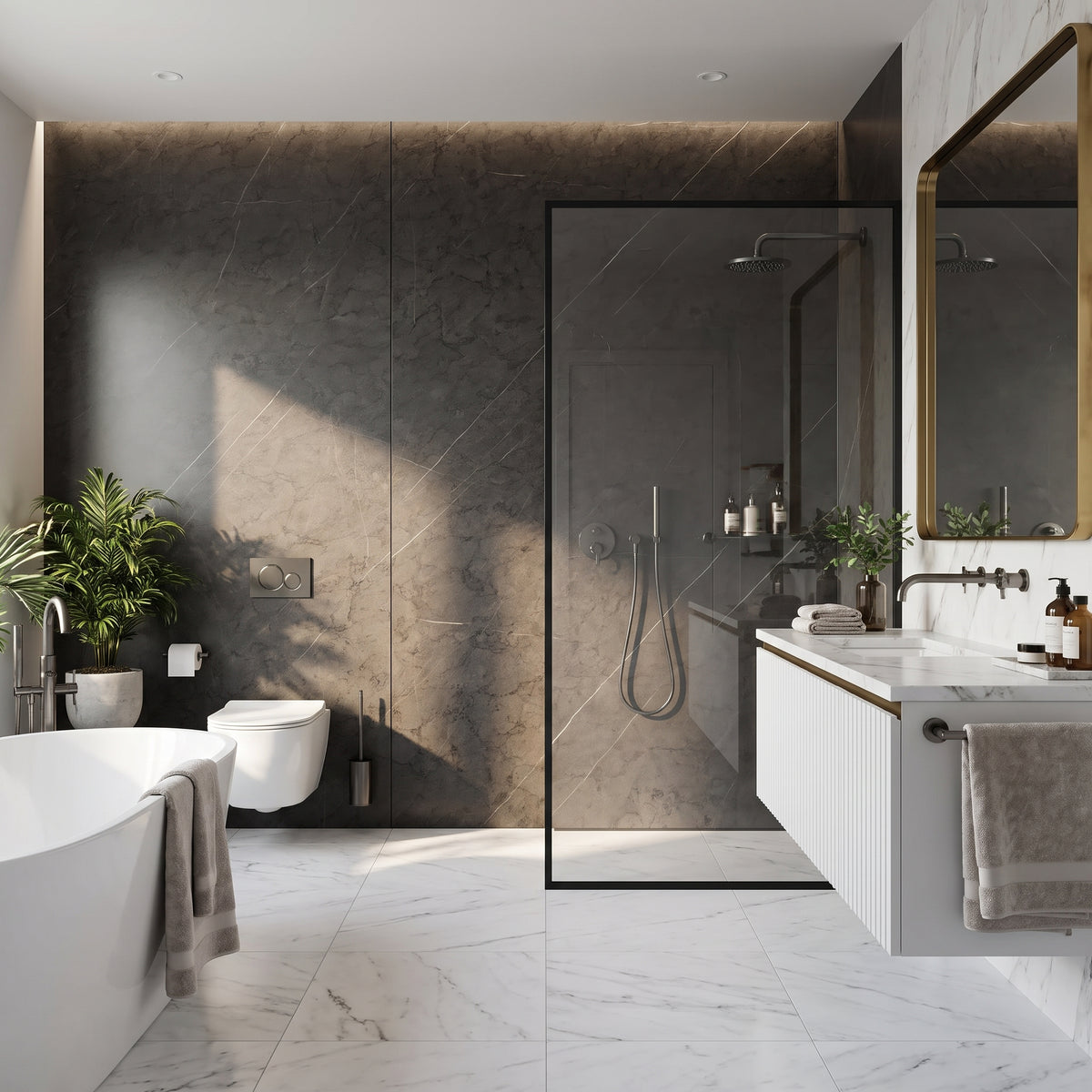 Hydraset Nero Graphite Matt 1200 x 2400 Setlock Wall Panel