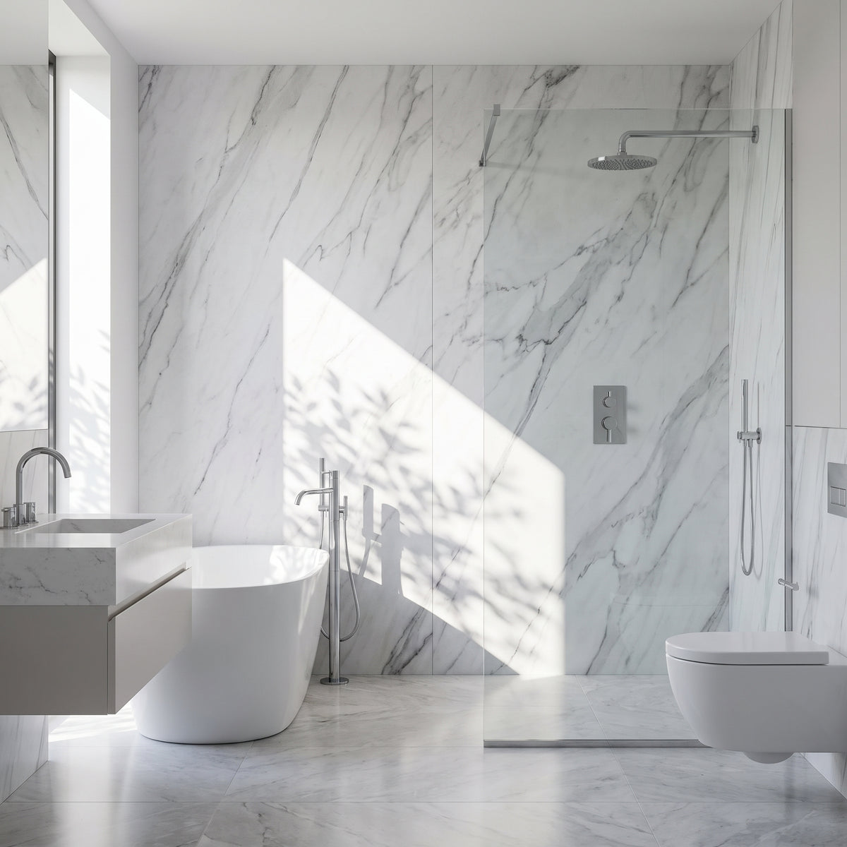 Hydraset Pure Carrara Marble Matt Setlock 2400x1200mm