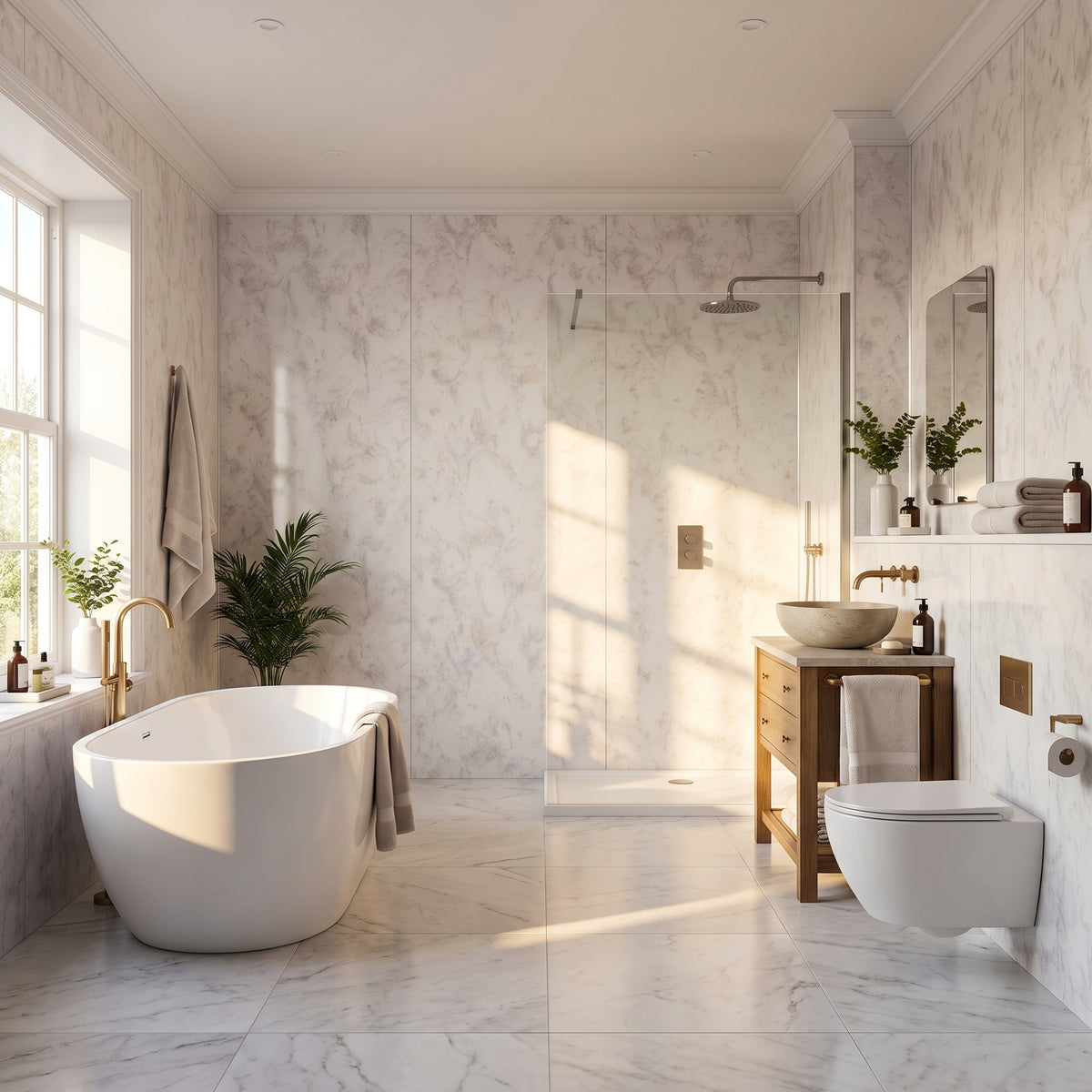 Hydraset Pure Light Marble Square Edge 2400x1200mm
